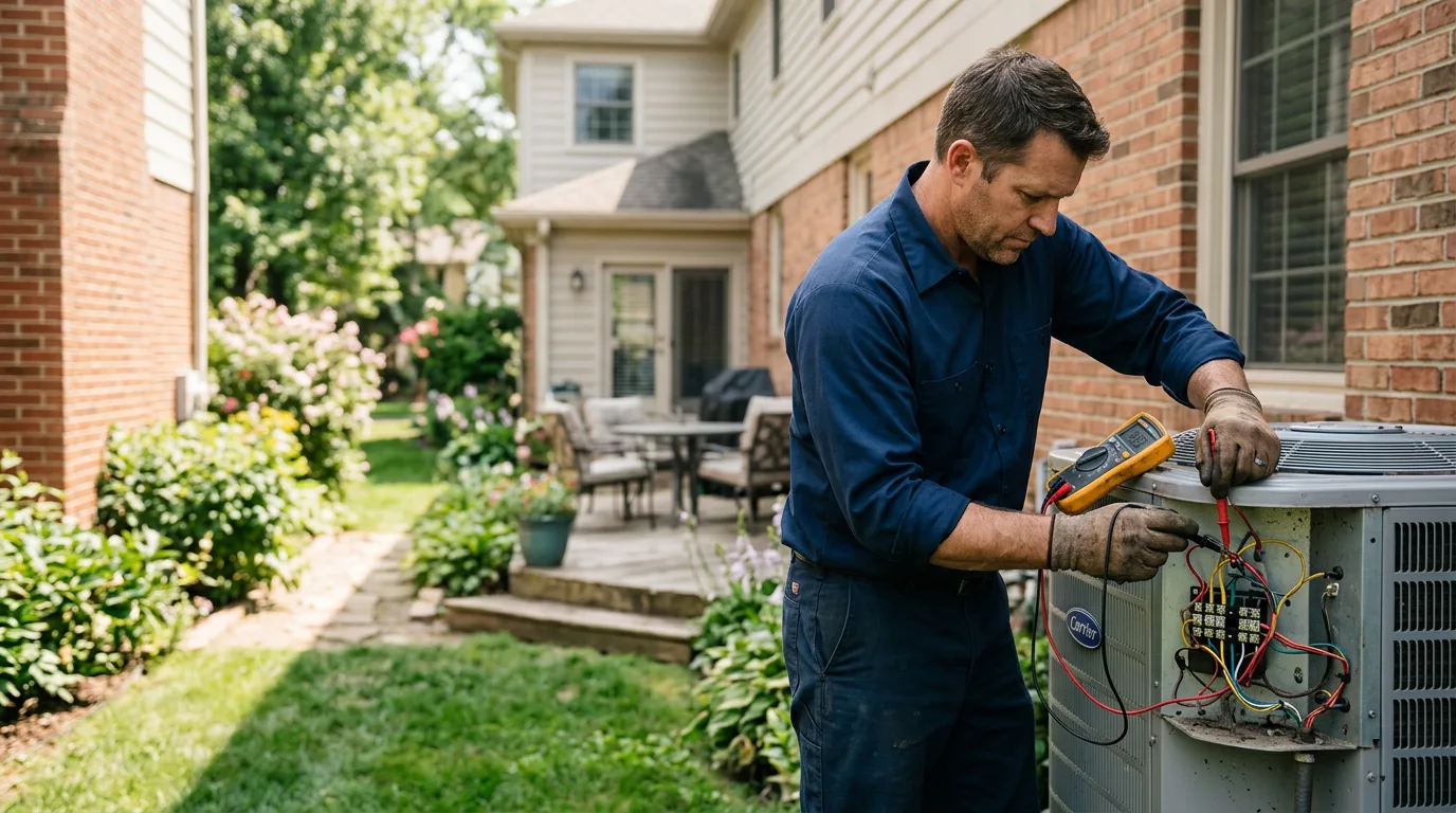 HVAC technician working near Rose, NY
